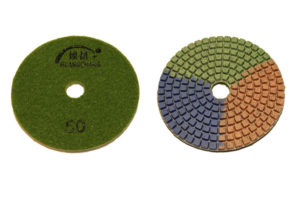 Алмазный гибкий шлифовальный круг d 100мм, трехцветный №50-3000