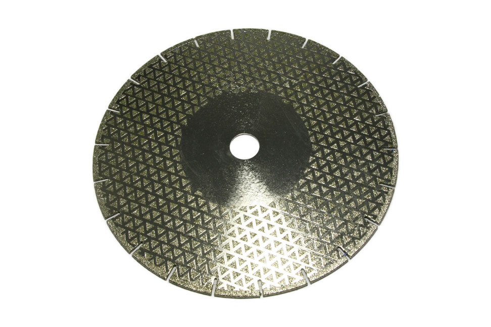 Алмазный отрезной круг по мрамору d 230мм, гальваника односторонний (треугольник)